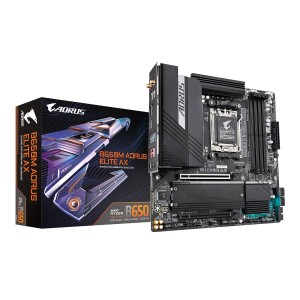 GIGABYTE B650M AORUS ELITE AX AM5 DDR5 Micro-ATX Motherboard GIGABYTE B650M AORUS ELITE AX AM5 DDR5 Micro-ATX Motherboard